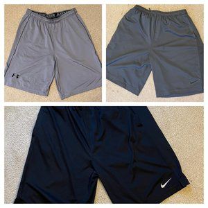 Nike and Under Armour Men's Dri-Fit Training Shorts
